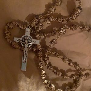 St. Benedict Rope Rosary (Handmade) 🧡 Italy Medal